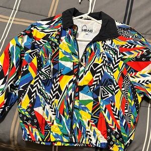 Head Multicolor Abstract Jacket